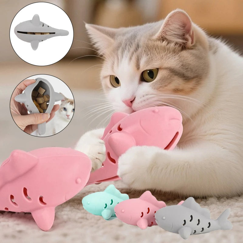 Fish-Shaped Cat Enrichment Feeder