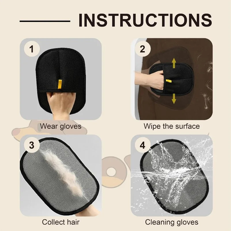 Reusable Pet Hair Removal Mitts