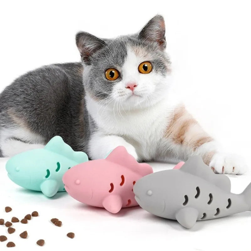 Fish-Shaped Cat Enrichment Feeder