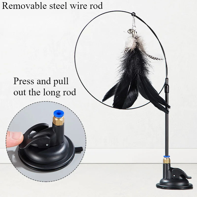 Feather and Bell Cat Wand Toy