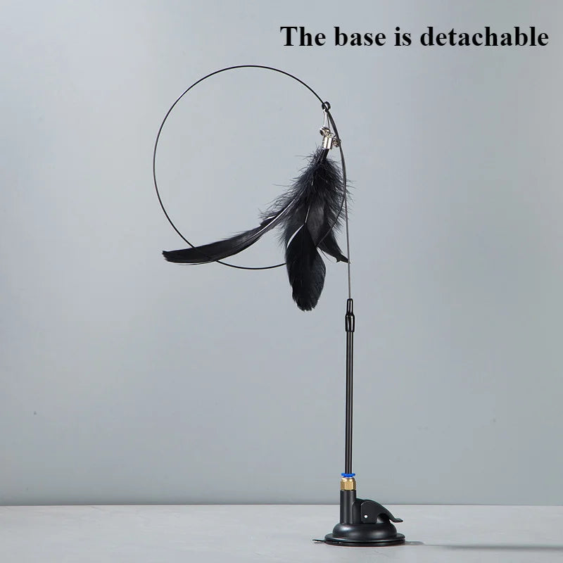 Feather and Bell Cat Wand Toy