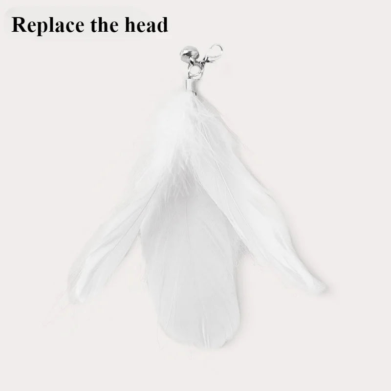 Feather and Bell Cat Wand Toy