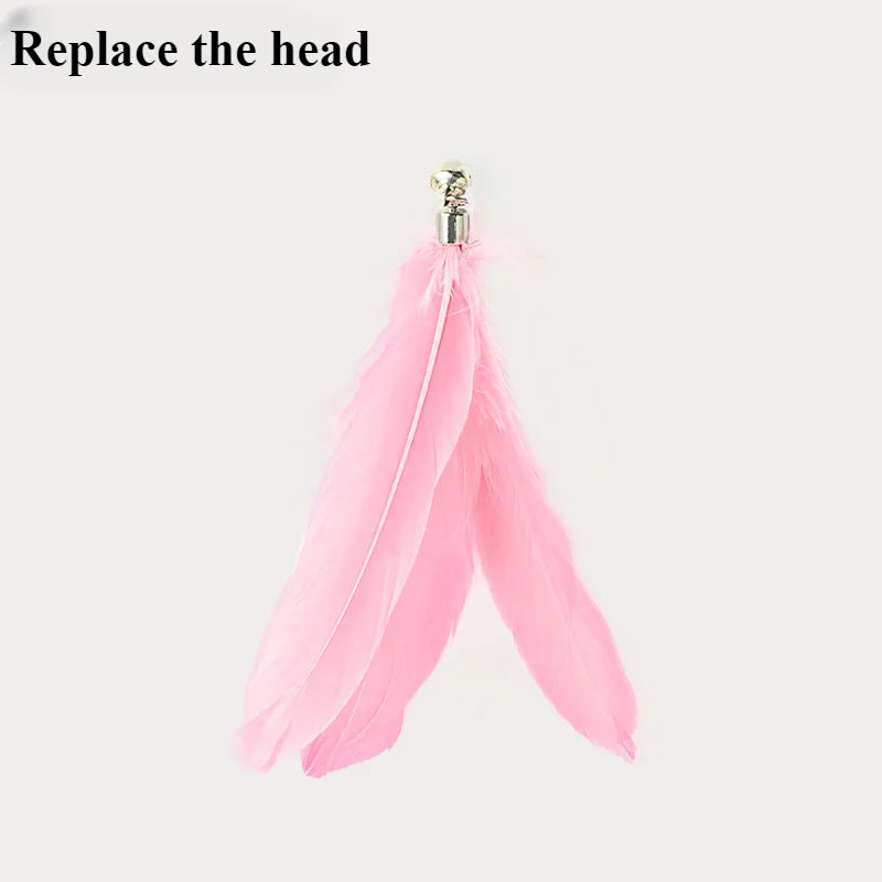 Feather and Bell Cat Wand Toy