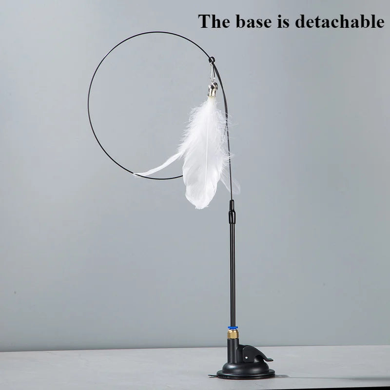 Feather and Bell Cat Wand Toy