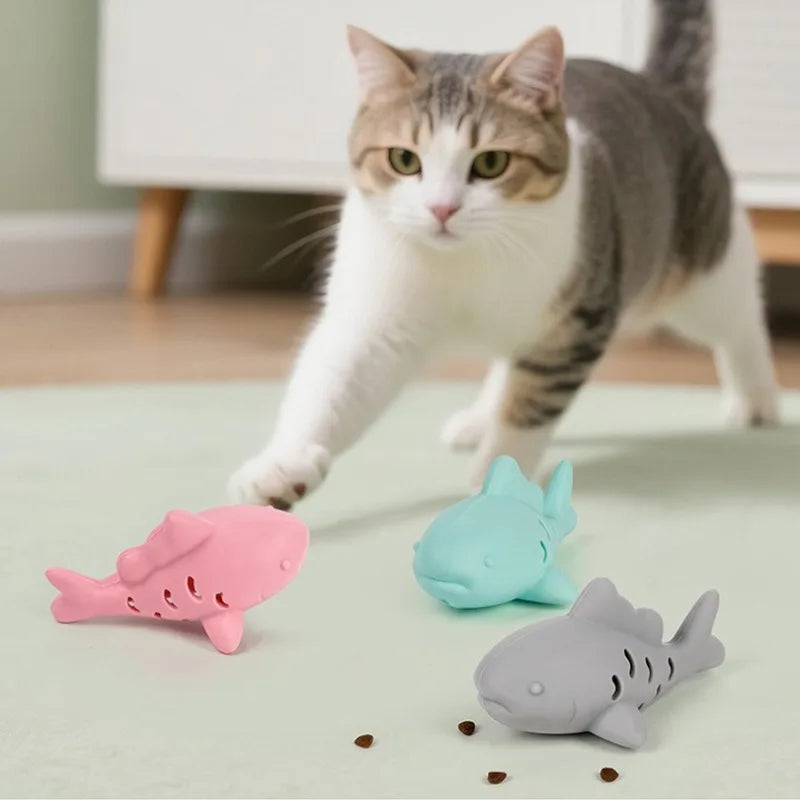 Fish-Shaped Cat Enrichment Feeder