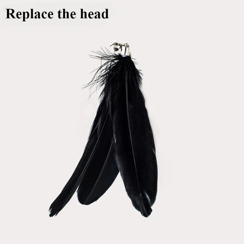 Feather and Bell Cat Wand Toy
