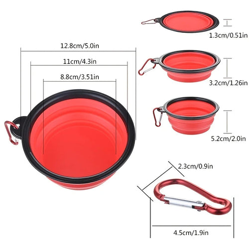 Collapsible Pet Travel Bowl — 350 ml