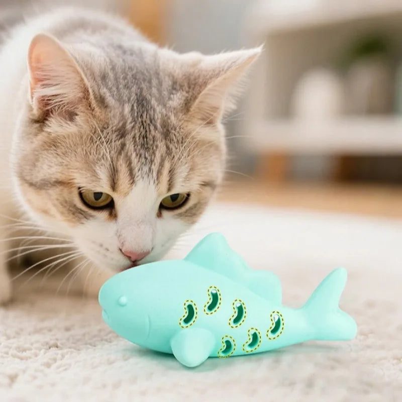 Fish-Shaped Cat Enrichment Feeder