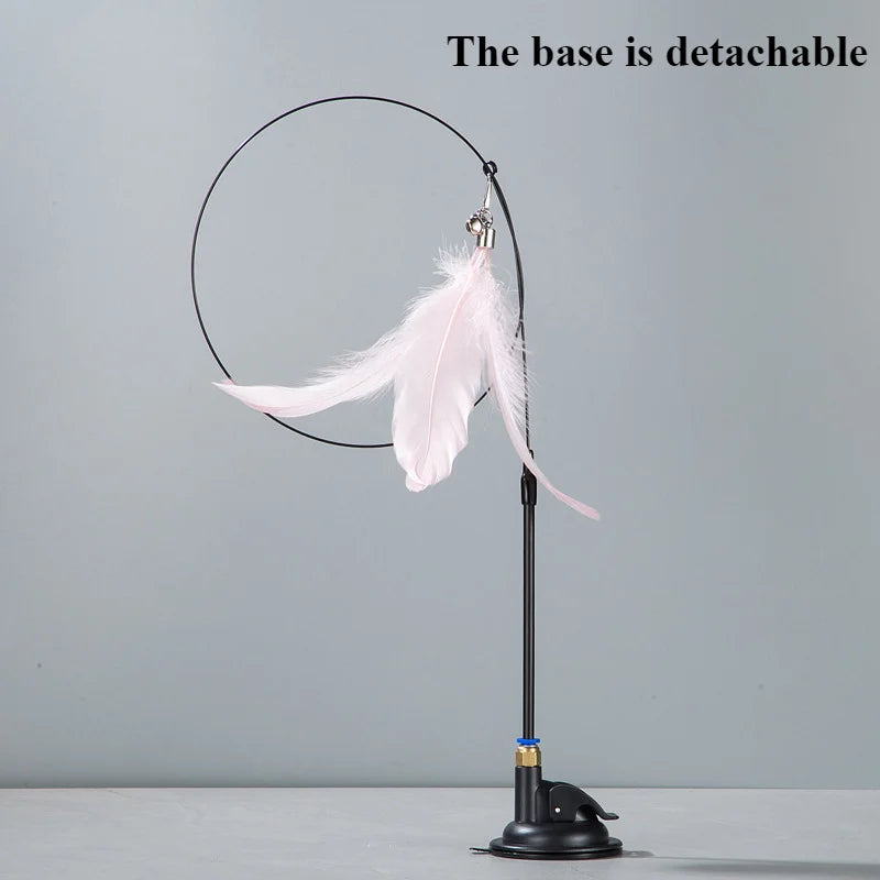 Feather and Bell Cat Wand Toy